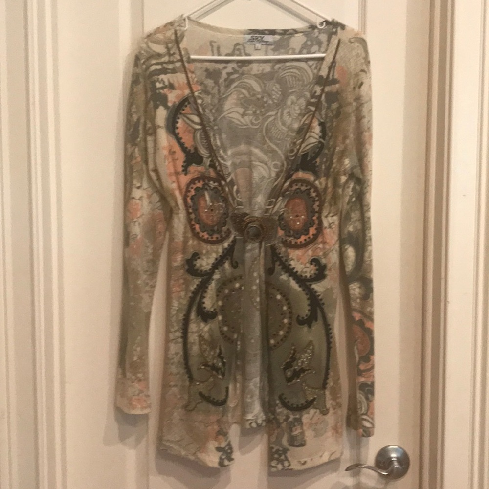 Spy zone exchange sweater with metal buckle
